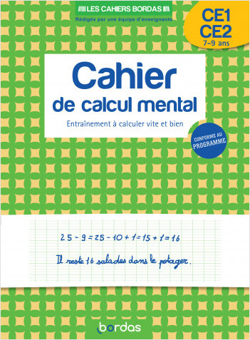 Cahier de calcul mental CE1-CE2 