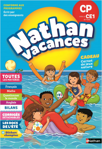 Cahier de Vacances 2023 du CP vers le CE1 - Nathan Vacances - 6/7 ANS