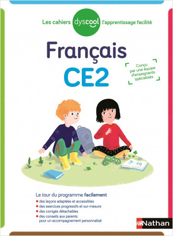 Dyscool - Cahier de Français CE2 - Adapté aux enfants dys ou en difficulté
