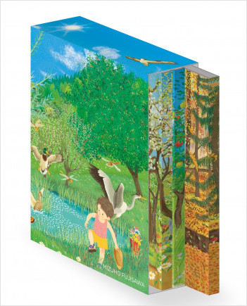Les saisons - un magnifique coffret de 4 Livres accordéons