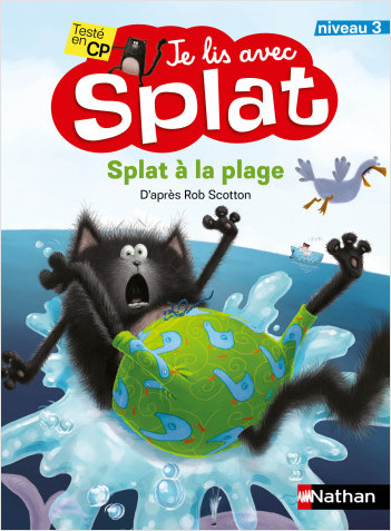 Splat à la plage - Je lis avec Splat  - Niveau 3 - Dès 6 ans