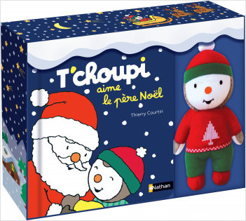 Mon coffret T'choupi aime le Père-Noël - avec une peluche T'choupi - Un beau cadeau de Noël dès 2 ans