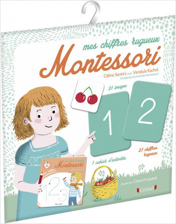 Mes chiffres Montessori – Pochette avec 21 chiffres rugueux et 21 cartes – À partir de 3 ans