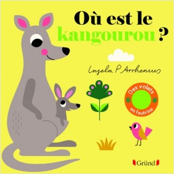 Où est le kangourou ? – Livre à rabats en feutrine et miroir – À partir de 6 mois