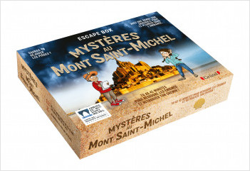 Escape box - Mystère au Mont-Saint-Michel – Escape game enfant de 2 à 5 joueurs avec 40 cartes, 1 livret, 1 poster et 1 bande-son  – À partir de 7 ans