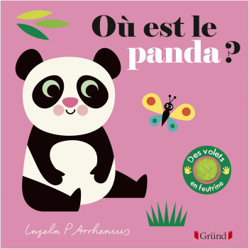 Où est le panda ? – Livre à rabats en feutrine et miroir – À partir de 6 mois 