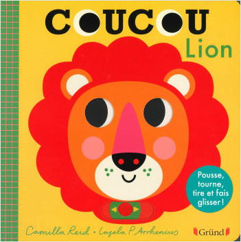 Coucou, Lion ! – Livre animé tout-carton avec des volets et tirettes – Bébé dès 1 an