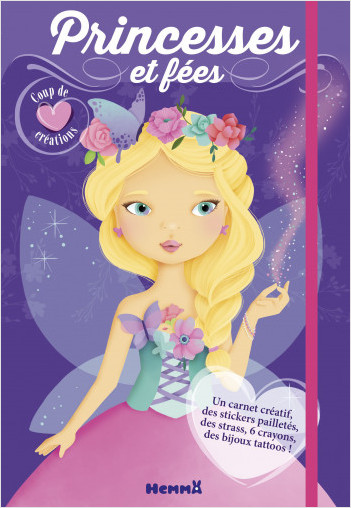 Coup de coeur créations - Princesses et fées - Kit avec stickers et crayons pour habiller et colorier les modèles - dès 4 ans