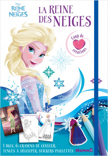 Disney La Reine des Neiges - Coup de coeur créations - Kit mode avec coloriage et stickers - Dès 5 ans