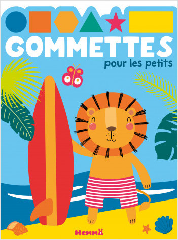 Gommettes pour les petits – Lion surf – Livret d'activités et de gommettes – dès 4 ans