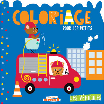 Mon P'tit Hemma - Coloriage pour les petits - Les véhicules (Camion de pompier)