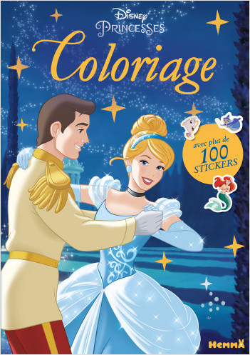Disney Princesses - Coloriage avec plus de 100 stickers (Cendrillon)
