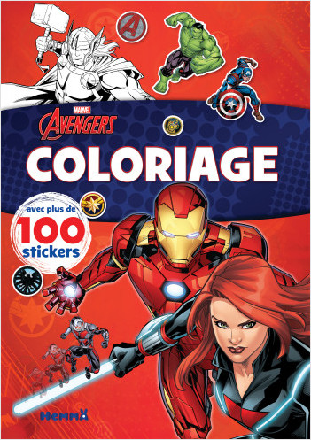 Marvel Avengers - Coloriage avec plus de 100 stickers (Black Widow et Iron Man) - Livre de coloriage avec stickers - dès 4 ans