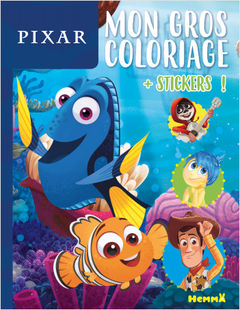 Disney Pixar – Mon gros coloriage + stickers ! – Livre de coloriage avec stickers – Dès 4 ans