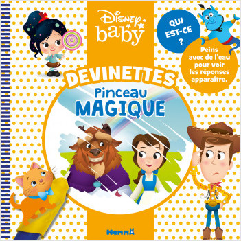 Disney Baby – Devinettes pinceau magique – Livre de devinettes avec pinceau magique – Dès 3 ans