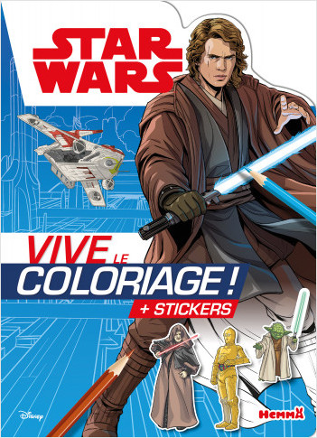 Disney Star Wars – Anakin - Vive le coloriage ! – Livre de coloriage avec stickers – Dès 5 ans
