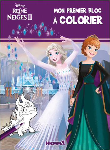 Disney La Reine des Neiges 2 – Mon premier bloc à colorier – Livre de coloriage – Dès 3 ans