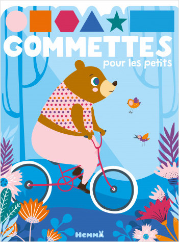 Gommettes pour les petits - Ours à vélo - Livre de gommettes - Dès 3 ans