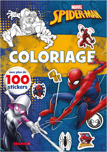 Marvel Spider-Man – Coloriage avec plus de 100 stickers – Livre de coloriage avec stickers – Dès 4 ans