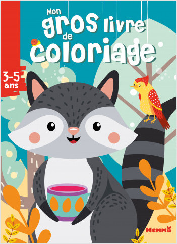 Mon gros livre de coloriage - Raton laveur - Gros livre de 192 pages de coloriages - Dès 3 ans