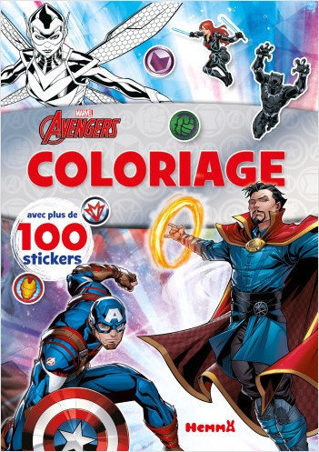 Marvel Avengers – Coloriage avec plus de 100 stickers – Livre de coloriage avec stickers – Dès 4 ans