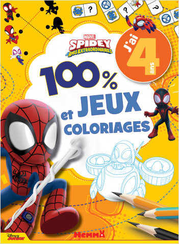 Marvel Spidey et ses amis extraordinaires - 100% Jeux et Coloriages - Bloc d'activités - Dès 4 ans