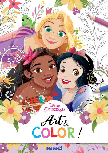 Disney Princesses - Art & Color - Livre de coloriage - Dès 6 ans