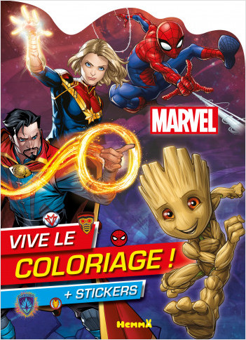 Marvel – Vive le coloriage ! – Livre de coloriage avec stickers – Dès 4 ans