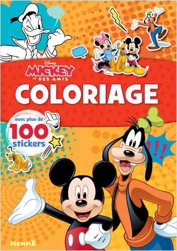 Disney Mickey et ses amis – Coloriage avec plus de 100 stickers – Livre de coloriage avec stickers – Dès 4 ans