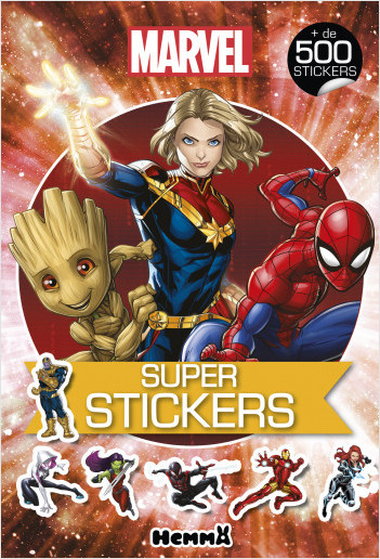 Marvel -  Super Stickers - Bloc de coloriages avec stickers - Dès 5 ans