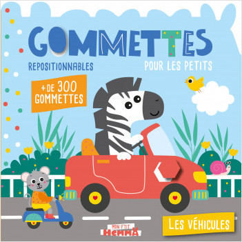 Mon P'tit Hemma - Gommettes pour les petits - Les véhicules - Livre de gommettes repositionnables - Dès 3 ans