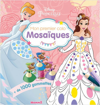 Disney Princesses – Mon premier colo mosaïques – Robes de princesses – Livre de coloriage  – Dès 4 ans 