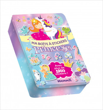 Ma boite à stickers - Princesses – Boîte métal avec 1000 stickers – Dès 3 ans 