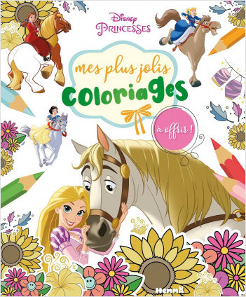 Disney Princesses - Mes plus jolis coloriages à offrir - Princesses et chevaux– Livre de coloriage - Dès 3 ans