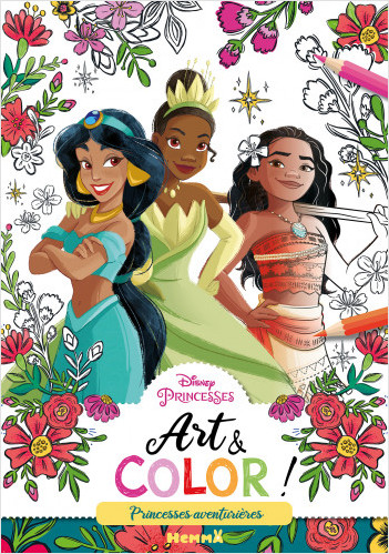 Disney Princesses - Art & Color - Princesses aventurières - Livre de coloriage - Dès 6 ans