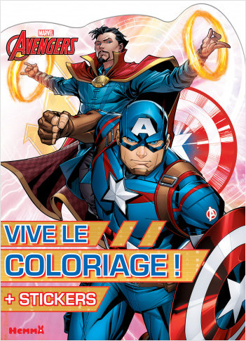 Marvel Avengers – Dr Strange et Captain America – Vive le coloriage ! – Livre de coloriage avec stickers – Dès 4 ans