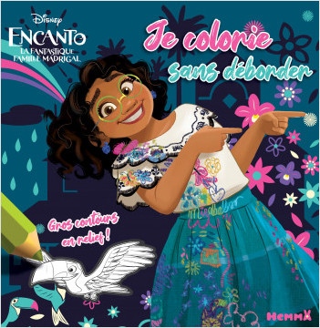 Disney Encanto - Je colorie sans déborder - Livre de coloriage avec bords en relief - Dès 3 ans