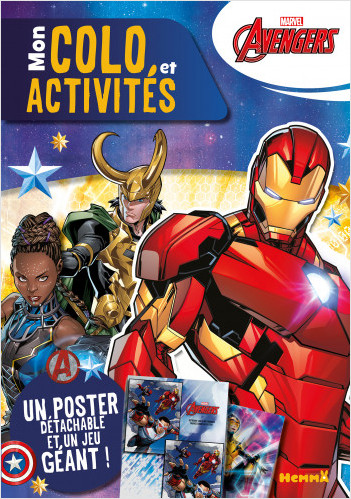 Marvel Avengers - Mon colo et activités + poster - Livre de jeux et coloriage avec un poster - Dès 5 ans