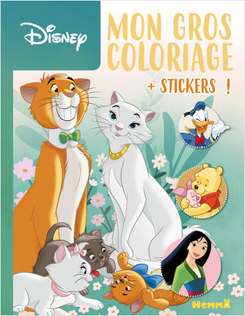 Disney - Mon gros coloriage + stickers ! - Livre de coloriage avec stickers - Dès 4 ans