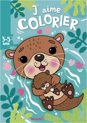 J'aime colorier - Loutres - Livre de coloriage pour enfants – De 3 à 5 ans