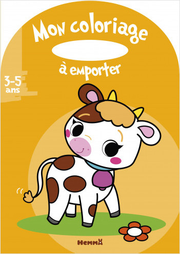  Mon coloriage à emporter - Vache – Album à colorier pour enfants avec poignée – De 3 à 5 ans