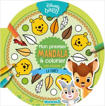 Disney Baby - Mon premier mandala à colorier - La forêt - Livre de coloriage détente - Dès 3 ans