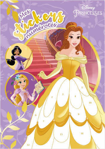 Disney Princesses - Mes stickers numérotés - Livre de coloriage avec stickers - Dès 5 ans
