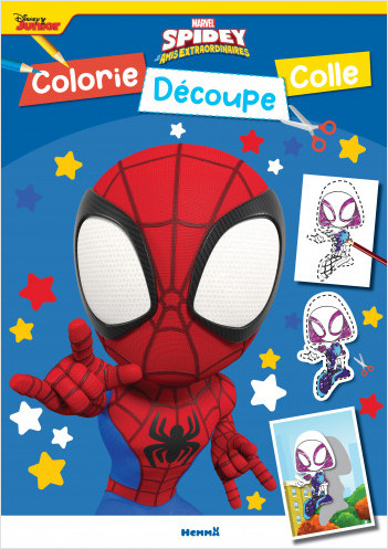 Marvel Spidey et ses amis extraordinaires - Colorie, Découpe, Colle - Livre de coloriage, découpage et collage - Dès 3 ans