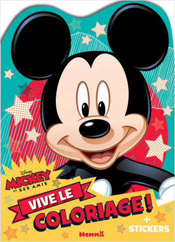 Disney Mickey et ses amis - Vive le coloriage ! – Livre de coloriage avec stickers – Dès 4 ans