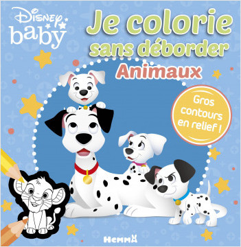 Disney Baby - Je colorie sans déborder - Animaux - Livre de coloriage avec bords en relief - Dès 3 ans