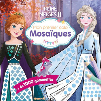 Disney La Reine des Neiges 2 - Mon premier colo mosaïques - Livre de coloriage avec gommettes – Dès 4 ans