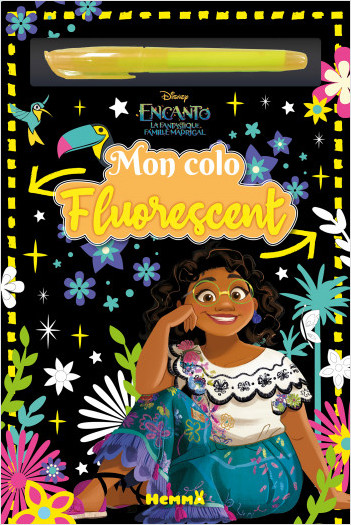 Disney Encanto - Mon colo fluorescent -  Livre de coloriage avec feutre fluorescent - Dès 4 ans