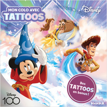 Disney 100 - Mon colo avec tattoos - Livre de coloriage avec tattoos - Dès 4 ans	