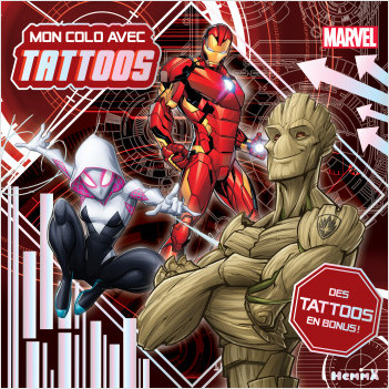 Marvel - Mon colo avec tattoos - Livre de coloriage avec tattoos métallisé - Dès 4 ans